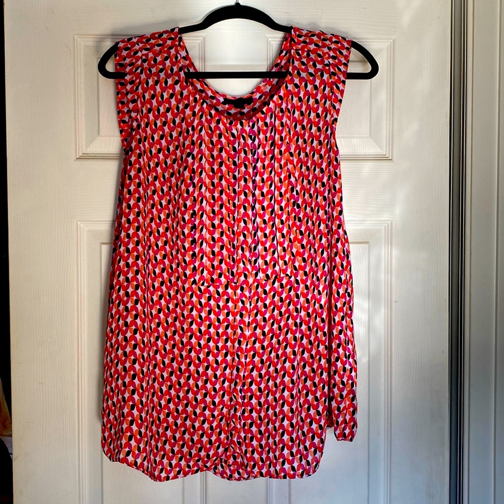 Women’s sheer sleeveless button-down blouse